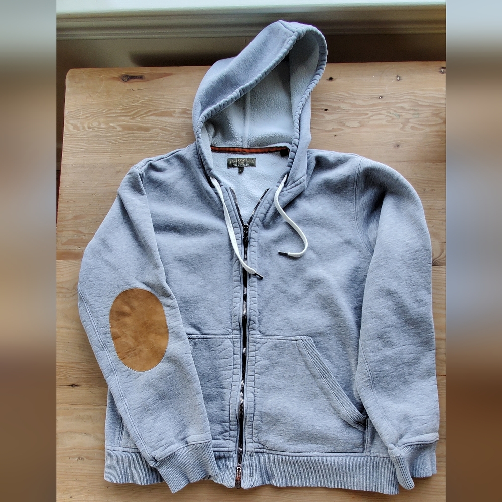J.L. Powell thick cotton zipper sweatshirt hoodie